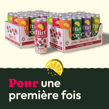Pack Decouverte Flirt Drinks 24 canettes de limonade petillante artisanale 6 saveurs