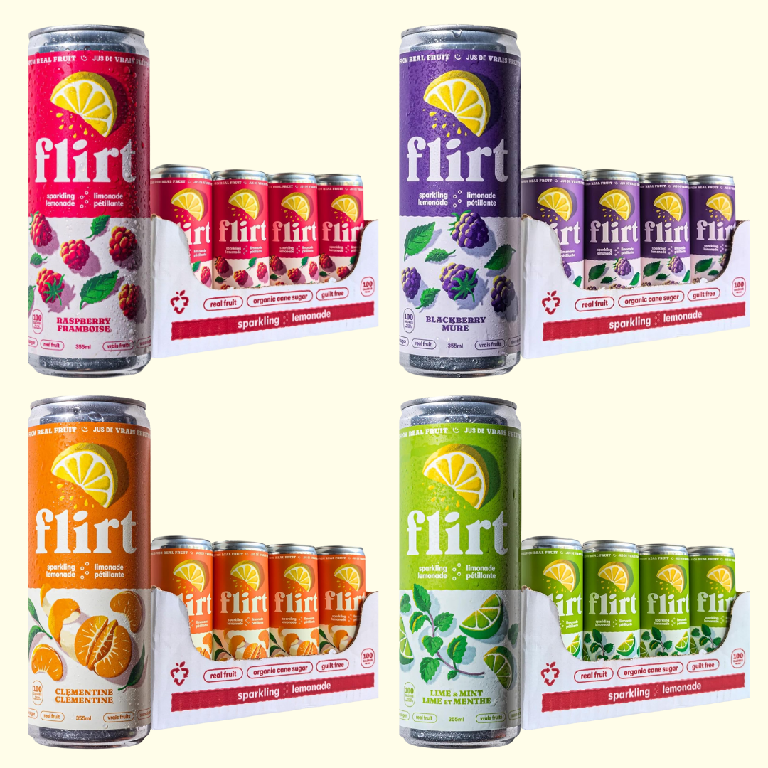 Pack Best-Seller Flirt Drinks, 48 canettes de limonade pétillante